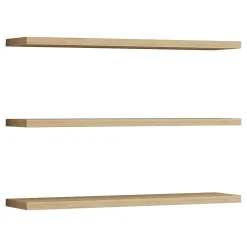Mensole > Dmora Mensola 3 Ripiani set da 3 60x15x2h cm, Sfumatura Colore Struttura Rovere - Meina Marrone Rovere