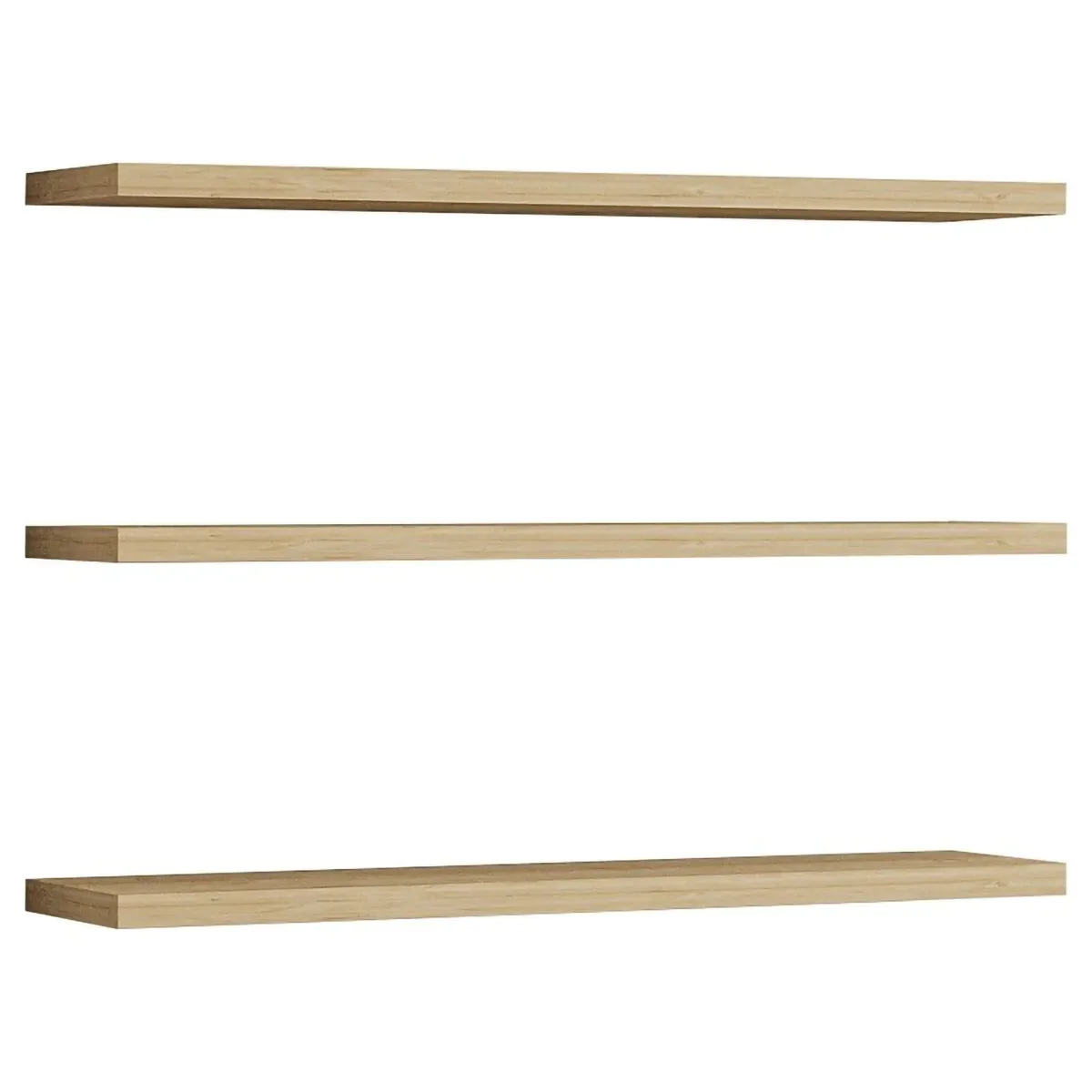 Mensole > Dmora Mensola 3 Ripiani set da 3 60x15x2h cm, Sfumatura Colore Struttura Rovere - Meina Marrone Rovere