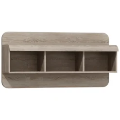 Mensola Marrone Rovere 4 Ripiani Sfumatura Colore Struttura Rovere 120x25x56h cm, - Kadamema