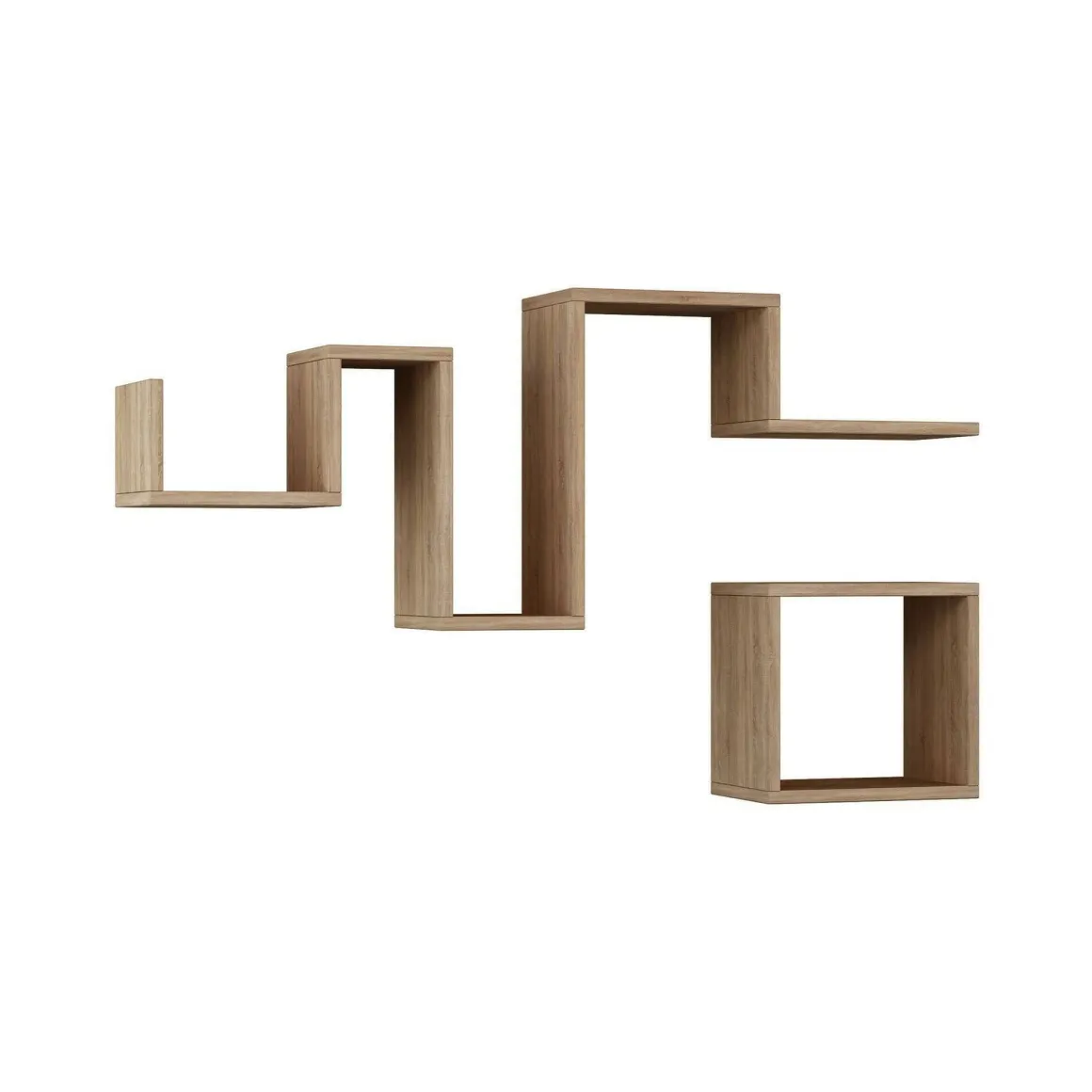Mensola muro 2 pezzi 20x116cm quercia - Donna