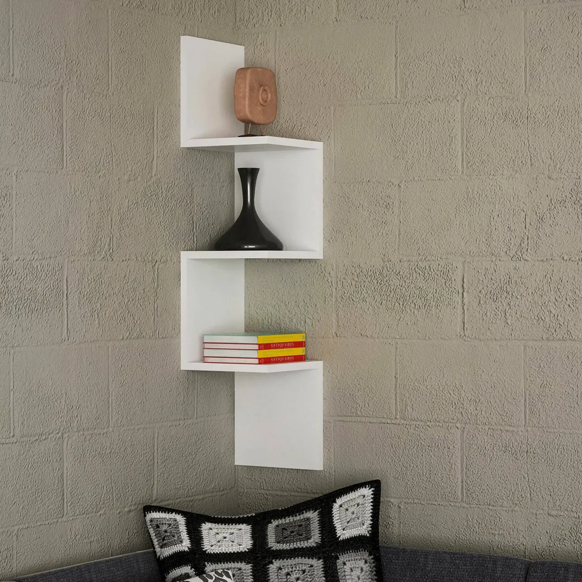 Mensola muro 25x25cm bianca - Rgveda