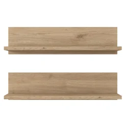 Mensole > Dmora Mensola muro 13x60cm noce e bianca - Nebbia Bianco, Marrone Noce