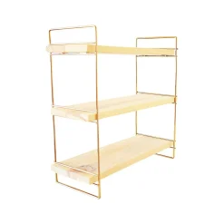 Mensole > Dmora Mensola muro 40x16cm oro e marrone - Edouard Marrone, Oro