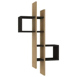 Mensole > Dmora Mensola Nero Antracite Marrone Rovere 8 Ripiani Colore Struttura Marrone 54x20x108h cm, Sfumatura Colore Struttura Antracite - Cupello Marrone Rovere, Nero Antracite