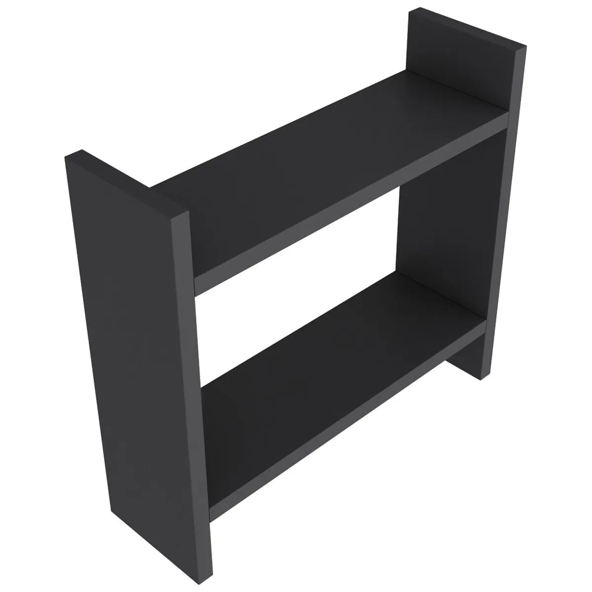 Mensole > Dmora Mensola 2 Ripiani Sfumatura Colore Struttura Antracite 34x10x30h cm, - Morfasso Nero Antracite