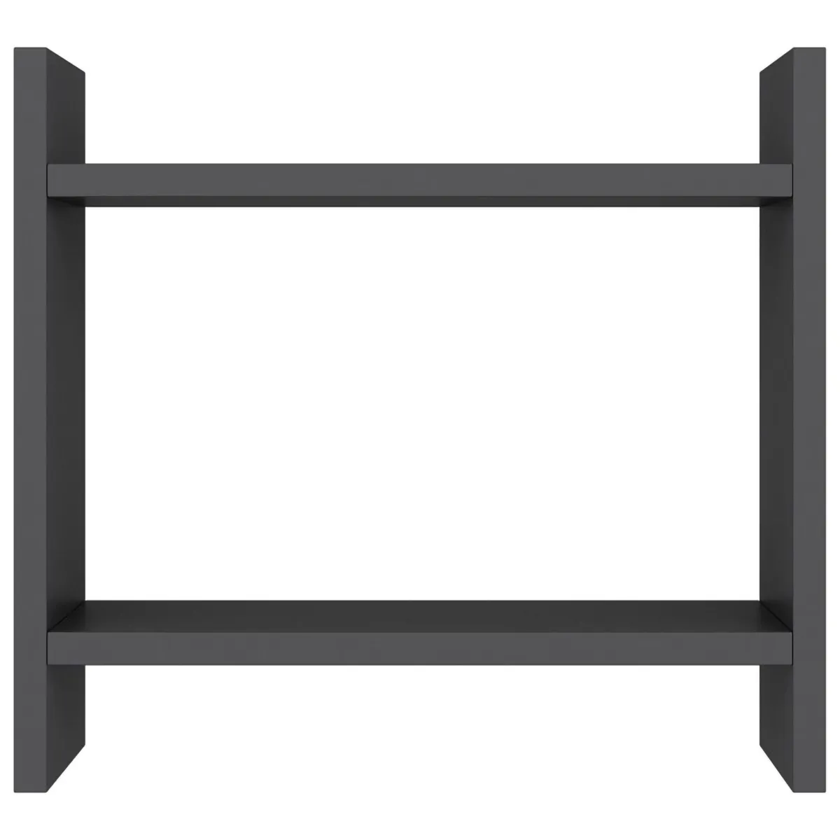 Mensole > Dmora Mensola 2 Ripiani Sfumatura Colore Struttura Antracite 34x10x30h cm, - Morfasso Nero Antracite