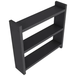 Mensola Nero Antracite 2 Ripiani Sfumatura Colore Struttura Antracite 44x10x40h cm, - Rizza