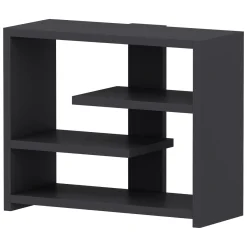 Mensola Nero Antracite 3 Ripiani Sfumatura Colore Struttura Antracite 49x21x40h cm, - Mottola