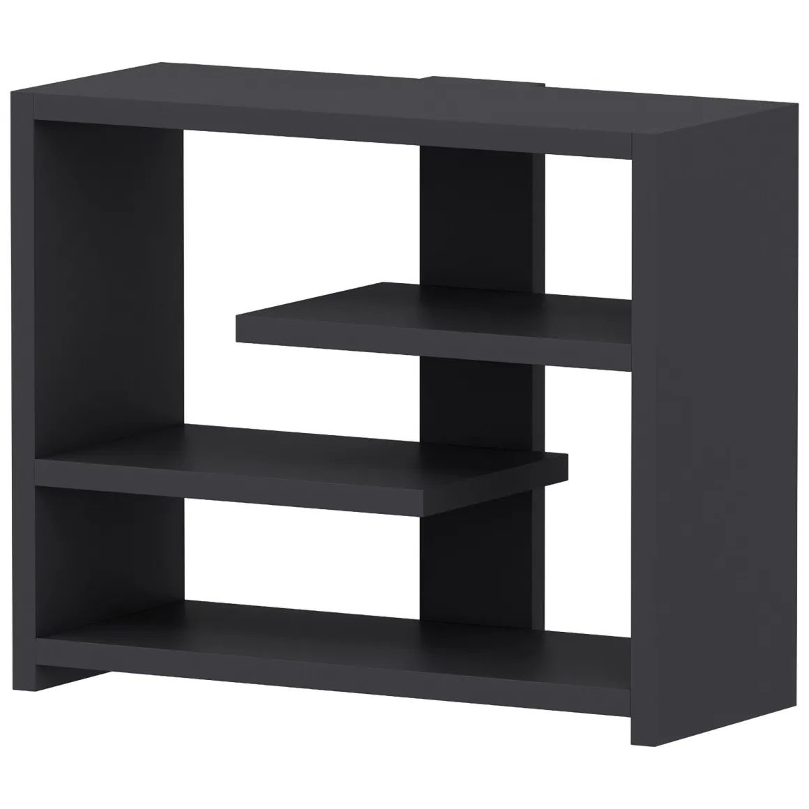 Mensola Nero Antracite 3 Ripiani Sfumatura Colore Struttura Antracite 49x21x40h cm, - Mottola