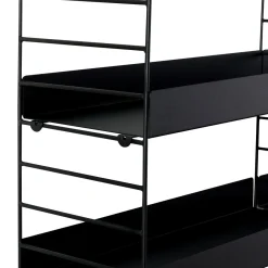 Mensola Nero 3 Ripiani 98x21x100h cm, - Scurelle