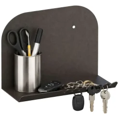 Mensole > Dmora Mensola un Ripiano 28x12x23h cm, - Ugento Nero