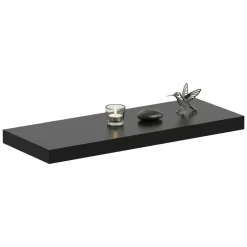 Mensola Nero un Ripiano 60x23x4h cm, - Varena