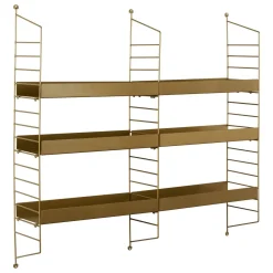 Mensola oro 3 Ripiani 98x21x100h cm, - Scurelle