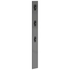 Mensola porta abiti 15x170h cm 3 posti grigio e antracite - Ascrea