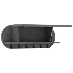 Attaccapanni > Dmora Mensola porta abiti 84x28h cm 6 posti grigio - Terry Grigio Cemento