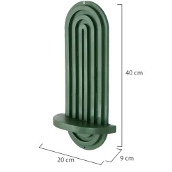Mensole > Dmora Mensola un Ripiano 20x9x40h cm, - Pernumia Verde