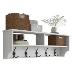 Attaccapanni|Ingresso > Dmora Mobile appendiabiti 22x94h cm 6 posti - Fani Nero