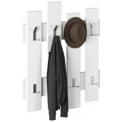 Attaccapanni > Dmora Mobile appendiabiti 65x31h cm 5 posti marrone e marmo - Kilo Bianco, Marrone Marmo
