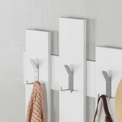 Attaccapanni > Dmora Mobile appendiabiti 65x31h cm 5 posti marrone e marmo - Kilo Bianco, Marrone Marmo