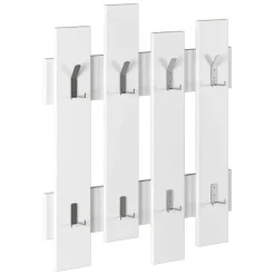 Attaccapanni > Dmora Mobile appendiabiti 65x31h cm 5 posti marrone e marmo - Kilo Bianco, Marrone Marmo
