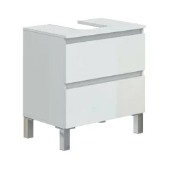 Mobile bagno 2 cassetti 60x40x63h cm bianco lucido - Avola