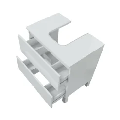 Mobile bagno 2 cassetti 60x40x63h cm bianco lucido - Avola