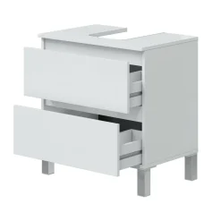 Mobile bagno 2 cassetti 60x40x63h cm bianco lucido - Avola