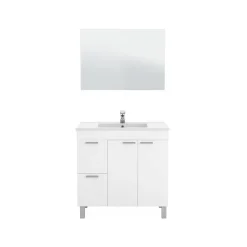 Mobile bagno 2 cassetti 80x80x45h cm bianco lucido - Aracth