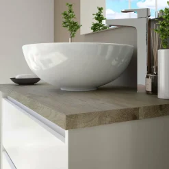 Bagno|Mobili Sottolavabo > Dmora Mobile bagno moderno 3 cassetti 80x86x45h cm - Elleboro Bianco Lucido