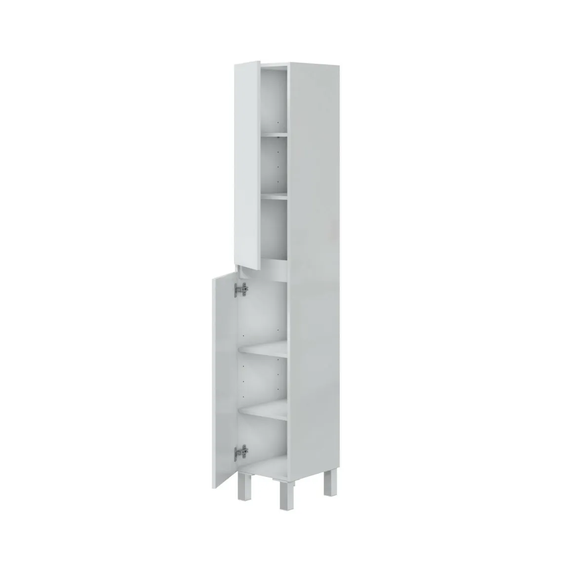 Mobile colonna 2 ante 30x182h cm bianco lucido - Noru