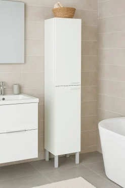 Mobile colonna bagno classico 2 ante 30x182h cm bianco lucido - Ark