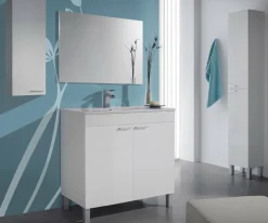 Mobile colonna bagno classico 2 ante 30x182h cm bianco lucido - Ark