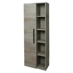 Mobili Colonna|Bagno > Dmora Mobile colonna bagno sospeso 51x135h cm rovere - Achisa Marrone Quercia