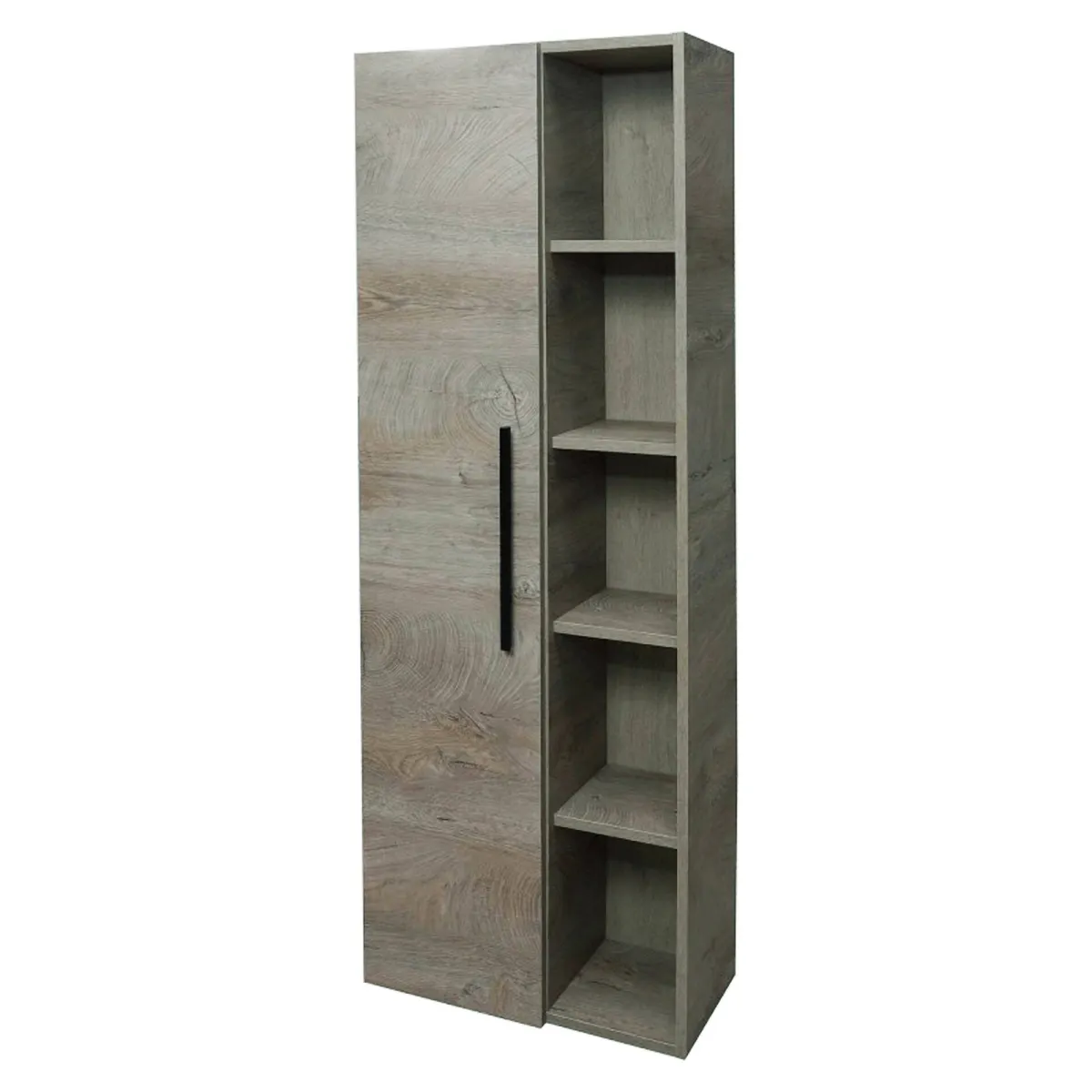 Mobili Colonna|Bagno > Dmora Mobile colonna bagno sospeso 51x135h cm rovere - Achisa Marrone Quercia