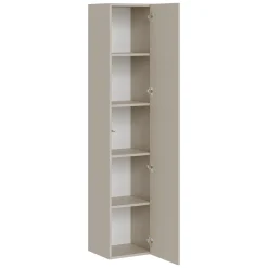 Mobili Colonna > Dmora Mobile Colonna Beige 4 Ripiani Un'anta 35x32x168h cm, Supporta Fino a 3 kg per Ripiano - Chiari Beige Cashmere