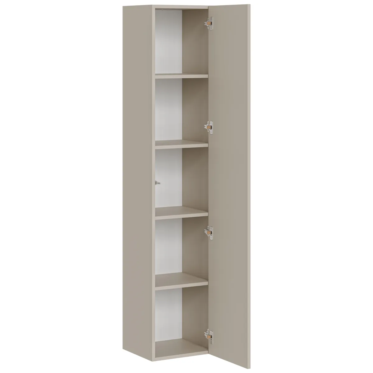 Mobili Colonna > Dmora Mobile Colonna Beige 4 Ripiani Un'anta 35x32x168h cm, Supporta Fino a 3 kg per Ripiano - Chiari Beige Cashmere