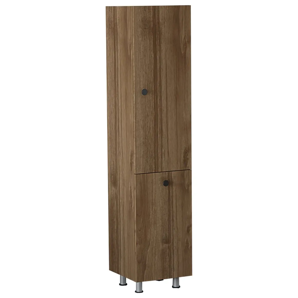 Mobili Colonna > Dmora Mobile Colonna 3 Ripiani Un'anta 30x30x170h cm, 5 Vani - Trivero Marrone Noce