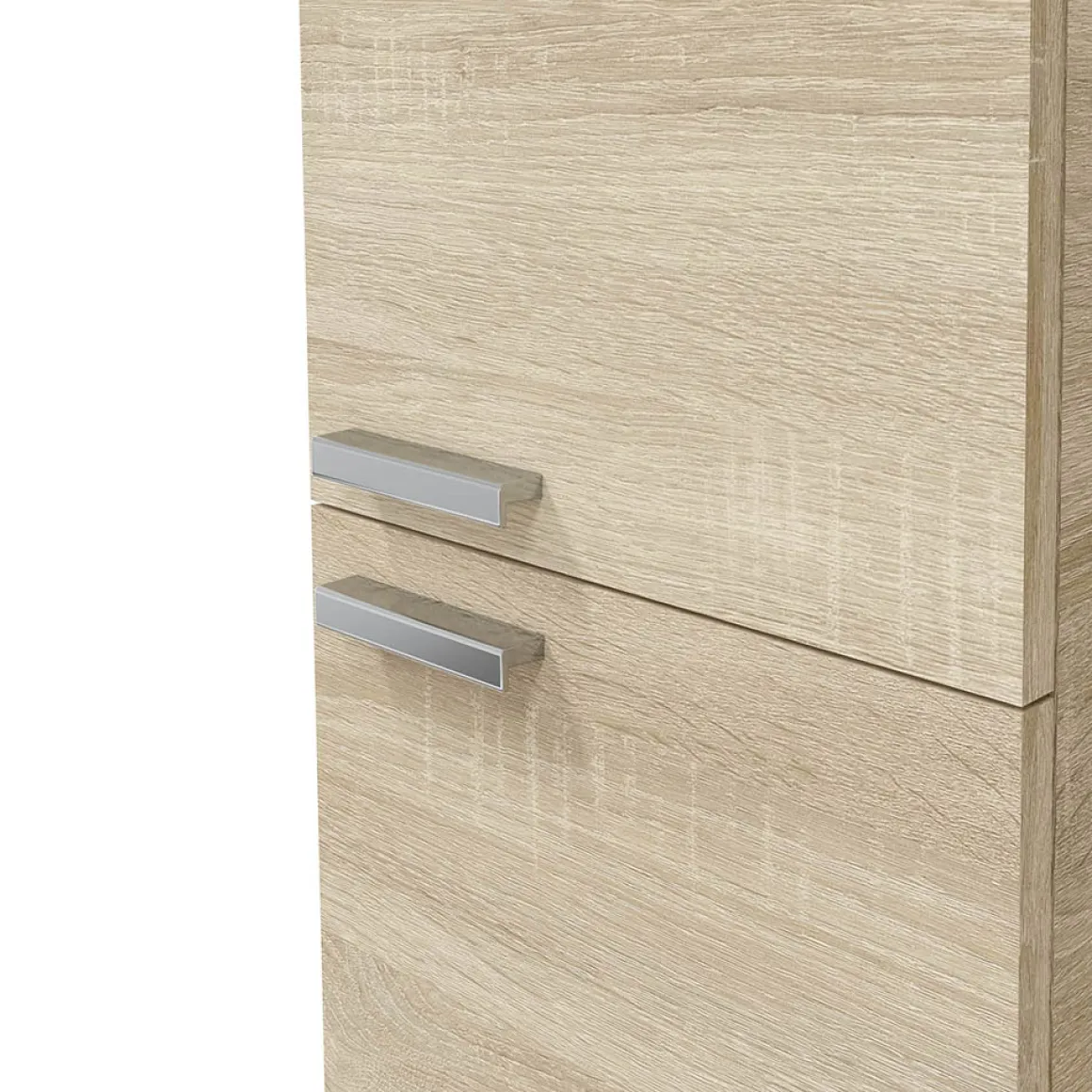 Mobili Colonna > Dmora Mobile Colonna Marrone Rovere Grigio Nero Antracite 3 Ripiani 2 Ante 30x25x182h cm, Reversibile - Trogir Nero Antracite, Marrone Rovere Grigio