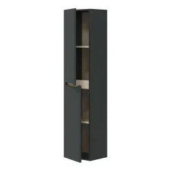 Mobile Colonna Nero Antracite Marrone Rovere Modulabile Cassetti 31x26x135h cm, 2 Ripiani - Arissa