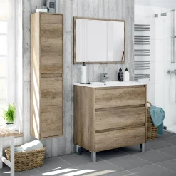 Mobile colonna sospeso 2 ante 30x140h cm quercia - Aladin