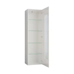 Vetrine|Cucina > Dmora Mobile colonna vetrina 45x34x162h cm - Adatka Bianco Lucido