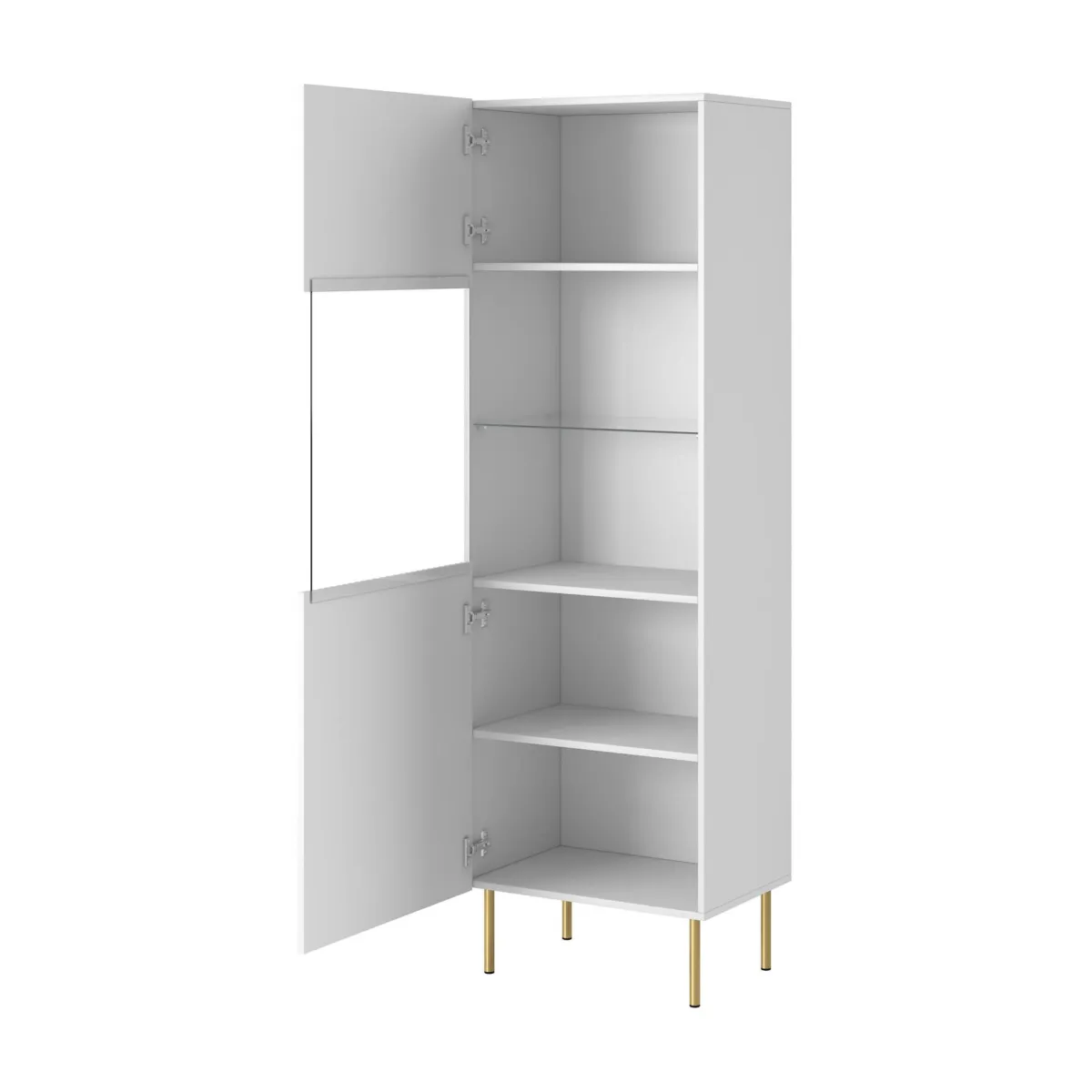 Vetrine > Dmora Mobile con vetrina 59x42x182h cm - Raccuja Bianco