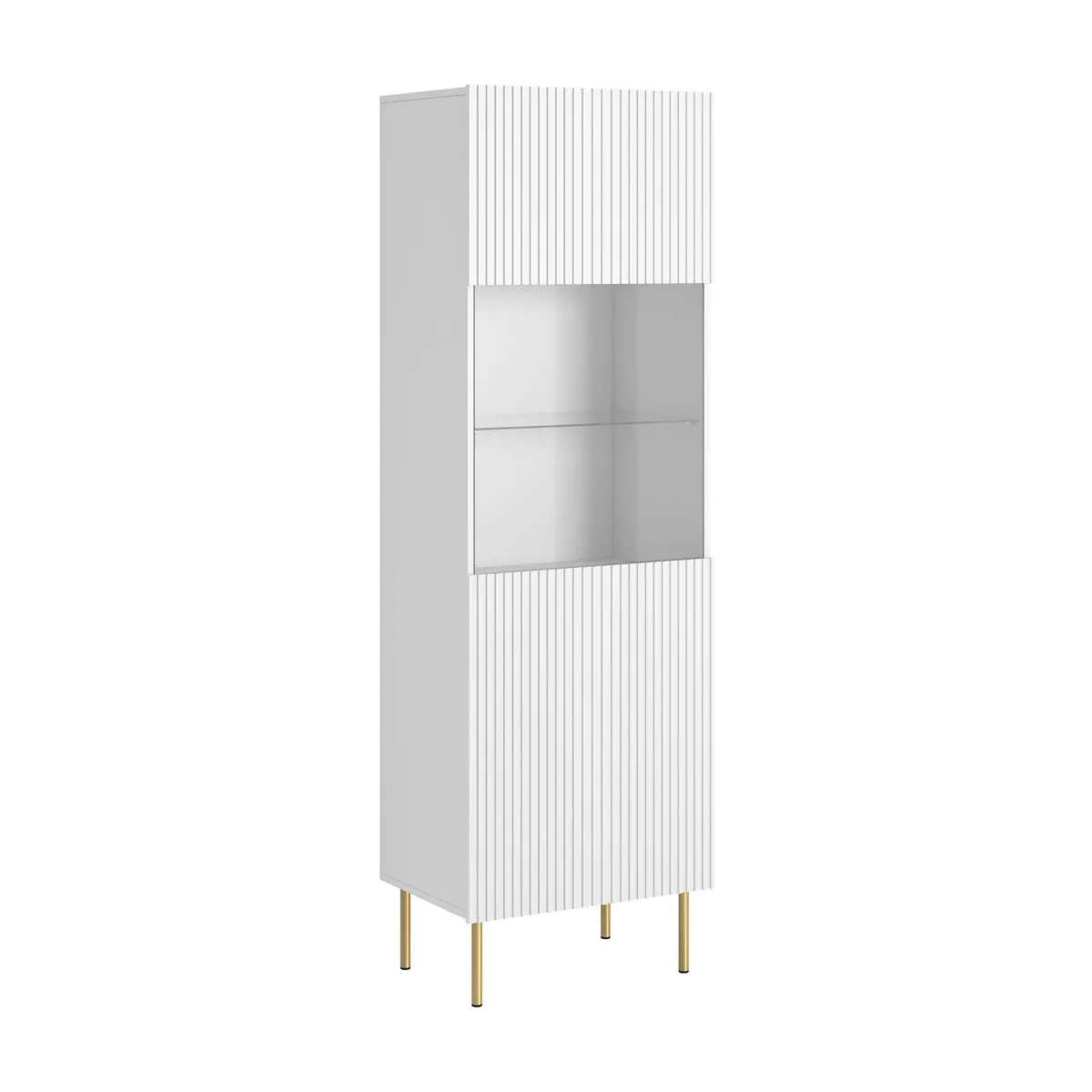 Vetrine > Dmora Mobile con vetrina 59x42x182h cm - Raccuja Bianco