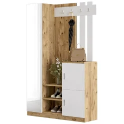 Mobile da ingresso 2 ante quercia e bianco 113x179h cm - Arco