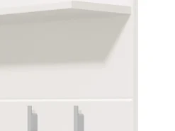 Mobili Da Ingresso > Dmora Mobile da Ingresso Bianco Bianco un Ripiano Appendiabiti 76x19.5x114h cm, Installazione Sospeso - Valdemone Bianco, Bianco
