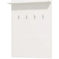 Mobili Da Ingresso > Dmora Mobile da Ingresso Bianco Bianco un Ripiano Appendiabiti 76x19.5x114h cm, Installazione Sospeso - Valdemone Bianco, Bianco