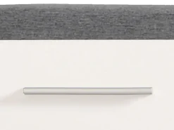 Mobili Da Ingresso > Dmora Mobile da Ingresso Bianco Grigio Scuro un Ripiano 2 Ante 79x35x45h cm, 2 Vani - Cannole Grigio, Bianco Scuro