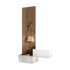 Mobili Da Ingresso > Dmora Mobile da Ingresso Specchio Incluso 4 Paia 91x36x165h cm, 2 Ripiani - Toirano Bianco Lucido