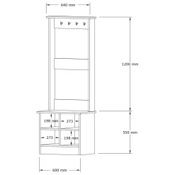 Mobili Da Ingresso > Dmora Mobile da Ingresso Bianco Marrone Rovere 7 Ripiani Appendiabiti 225x35x210h cm, 5 Ante - Tolfa Marrone, Bianco Rovere