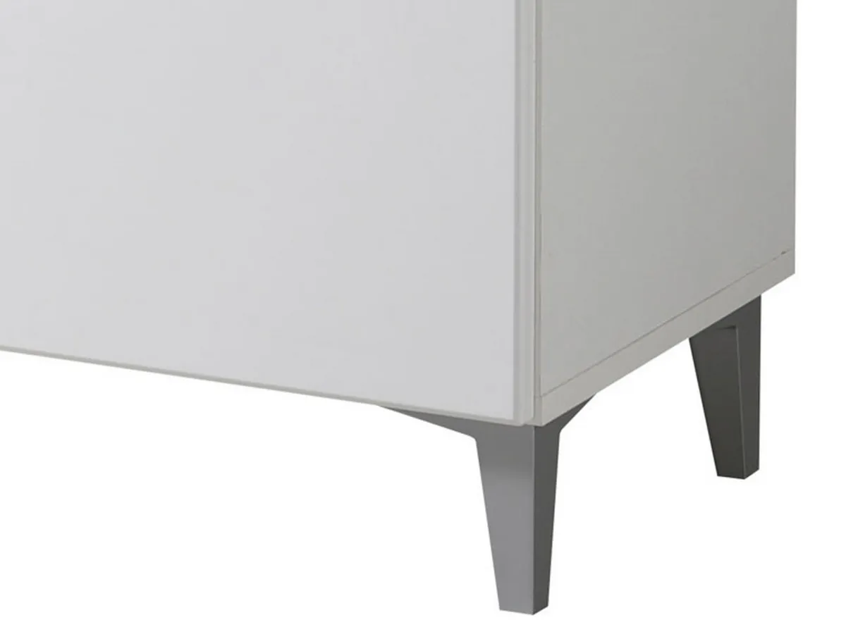 Mobili Da Ingresso > Dmora Mobile da Ingresso 2 Ripiani un Cassetto 58x35x104.5h cm, Un'anta - Ossona Bianco